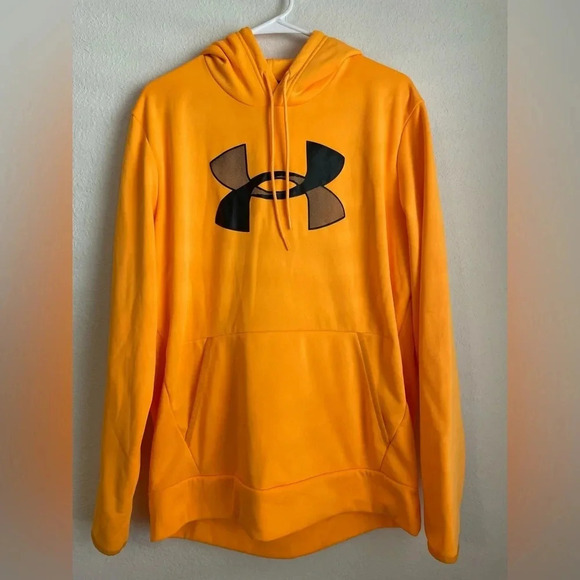 Under Armour Men's Armour Fleece Big Logo Hoodie loose fit size Large - Picture 1 of 7